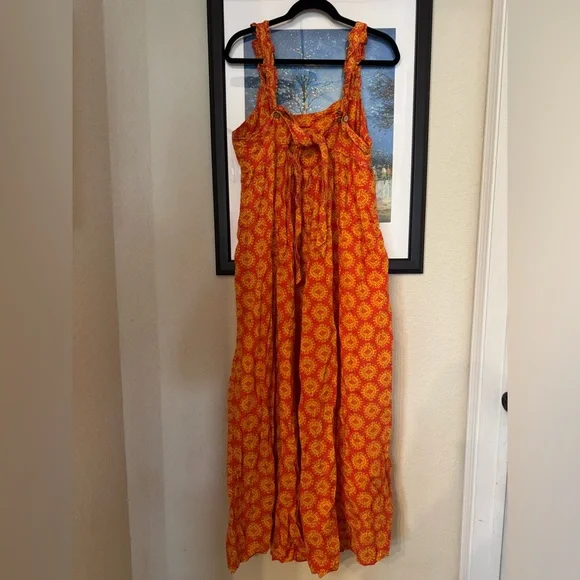 Free People Katya Wide Leg Bow Jumpsuit - Picture 6 of 8